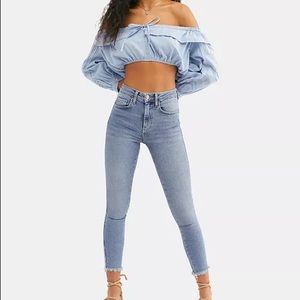 Free people raw hem high-waist. Like new never worn